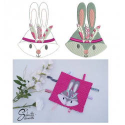 Stickserie - Federtiere Federhase Vollstick & Appli